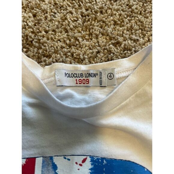Poloclub London Boys Graphic T-Shirt Size 4 Multicolor Union Jack Skateboard - Picture 3 of 3